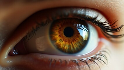 Close-Up Of A Brown Human Eye