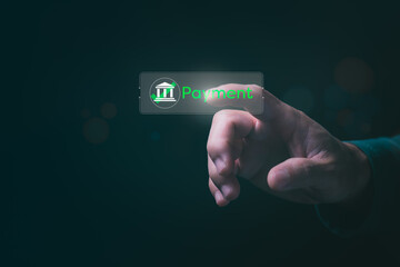 Secure online payments and financial transactions with e-commerce, internet banking, and a safe digital payment process confirmation