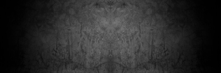 Naklejka premium Old wall texture smeared engine oil cement dark black gray background abstract grey color design are light with white gradient background.