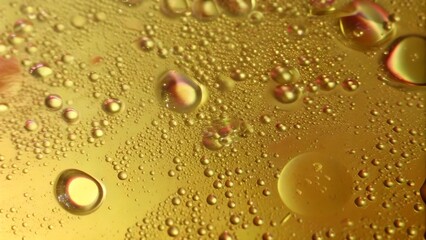 Gold Oil Bubble Texture Background 8K Seamless Serum Droplets