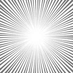 Obraz premium Radial burst and sunset sunburst comic lines background with dynamic rays and dramatic speed effect.