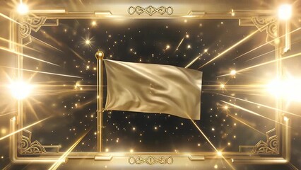 illuminated borders and panels exuding a sense of opulence and grandeur  featuring radiant rectangular