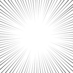 Fototapeta premium Radial burst and sunset sunburst comic lines background with dynamic rays and dramatic speed effect.
