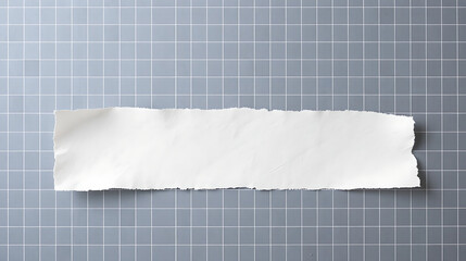 A torn paper effect with a transparent grid pattern background