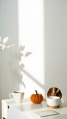 Festive Fall Harvest A Cozy Thanksgiving Celebration with a Touch of Whimsy, Featuring a Pumpkin and a Turkey Decoration, Perfect for a Day Meme and Turkey Funny Moments