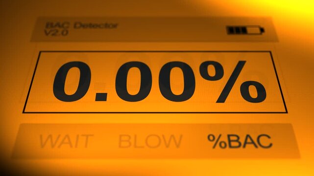 A BAC Alcohol Breathalyzer Test of 0-00 Percent - Retro Version
