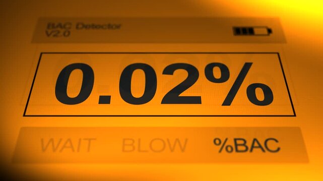 A BAC Alcohol Breathalyzer Test of 0-02 Percent - Retro Version