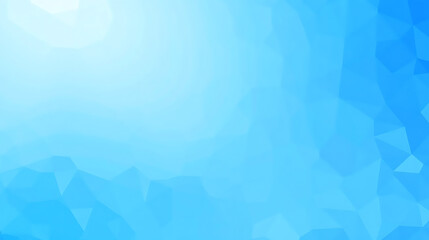 This image features a gradient blue background pattern composed of polygonal shapes