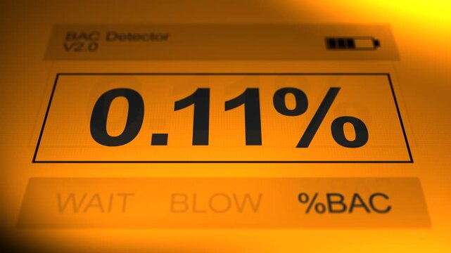 A BAC Alcohol Breathalyzer Test of 0-11 Percent - Retro Version