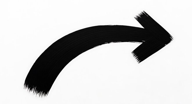 Brushed Black Arrow Pointing Right Directional Symbol
