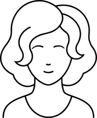 Continuous One Line Faces Line Art Transparent Background