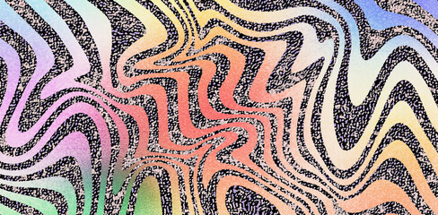 Wavy Rainbow Glitter Texture Abstract Background