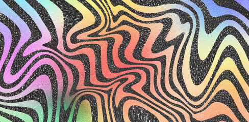 Rainbow Psychedelic Wave Pattern Glitter Swirl Abstract Digital Background