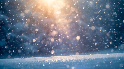 Obraz premium 淡い光と雪の壁紙