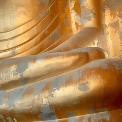 Gold Buddha Texture Background 8K Seamless Worn Patina