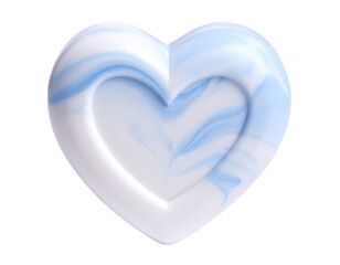 Heart-Shaped Soap Bar with Heart Imprint Isolated on White