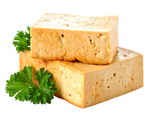 Artisanal Hot Tofu Soap Bar Isolated on White Background