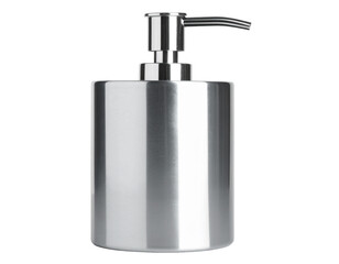 Metal Soap Dispenser Isolated on White Background