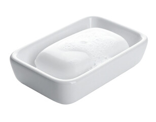 Empty Soap Dish Isolated on White Background