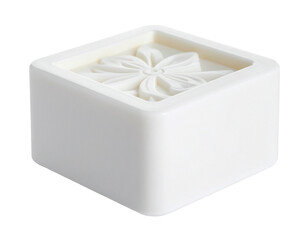 Empty Square Soap Mold Isolated on White Background