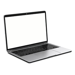 Open Laptop with Blank Screen