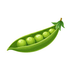 Fresh Pea Pod with Green Peas