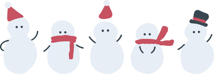 クリスマスの雪だるまセット