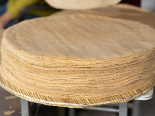 Chinese snack: multigrain machine-made pancake
