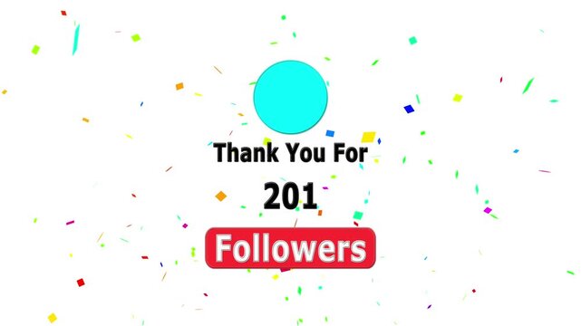 Thank you for 400 followers. Celebrate with your fans ,Congratulations Social media 400 followers counting notification icon animation on alpha channel, Incoming followers counting notification.