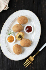 Top View Potato Croquettes