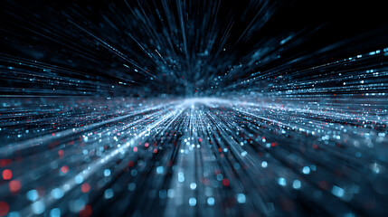 Stunning futuristic network with glowing data streams, perfect for technology concepts, innovation, modern design, and cutting-edge digital solutions