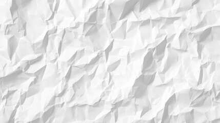 Obraz premium Crumpled White Paper Texture: Abstract Background for Design, Presentations, and Creative Projects, Perfect for Mockups