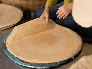 Chinese snack: multigrain machine-made pancake
