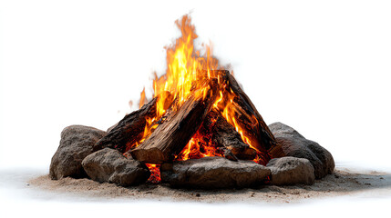 Cozy Campfire: Capturing the mesmerizing dance of flames, this image evokes warmth and nostalgia, ideal for moments of tranquility and outdoor adventures. 