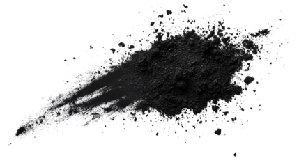 Abstract rendering of a dark, textured shape with a light-reflecting edge on black