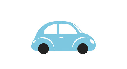 Fototapeta premium Stylized azure automotive illustration exhibiting a playful and charming aesthetic