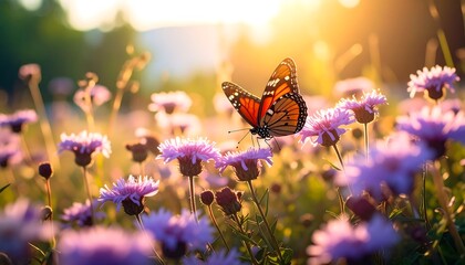 Butterfly on flowers (3)