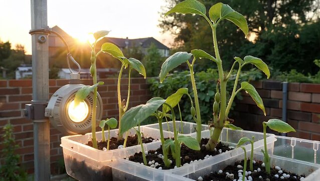 Agricultural Technological Methodologies Illustrated by Sprouting Legume Plants in a Cultivation