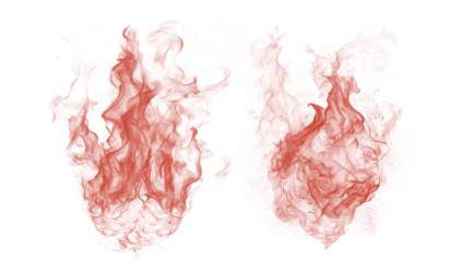 Vibrant abstract red ink splashes and fluid forms in motion, chaotic energy, liquid paint splatters creating dynamic textures and organic shapes on black background