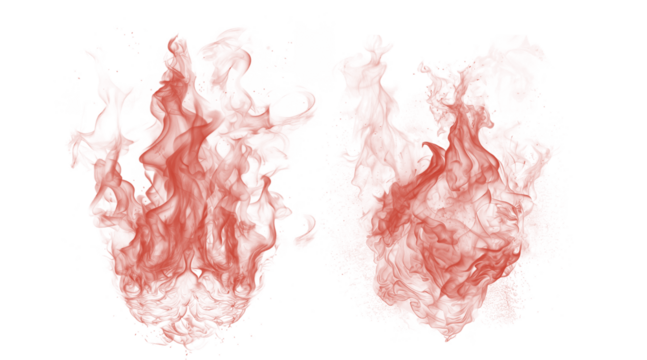 Vibrant abstract red ink splashes and fluid forms in motion, chaotic energy, liquid paint splatters creating dynamic textures and organic shapes on black background