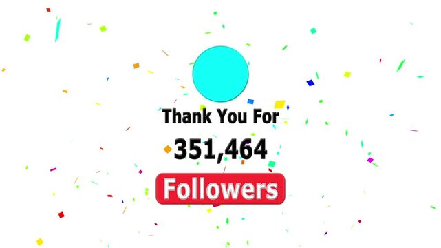 Thank you for 700000 followers. Celebrate with your fans ,Congratulations Social media 7 lakh followers counting notification icon animation on alpha channel, Incoming followers counting notification.