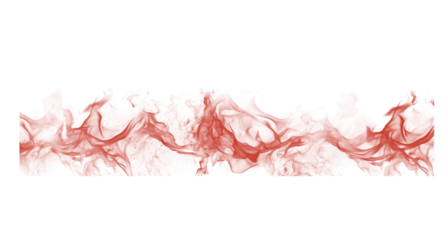 Bold abstract red brush stroke with textured edges and a fiery, energetic appearance, perfect for design accents