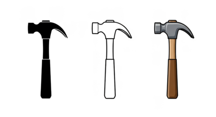 Classic Claw Hammer Illustration For Construction Diy