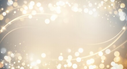 Elegant golden sparkling background with bokeh lights and curves for festive design projects and holiday celebrations