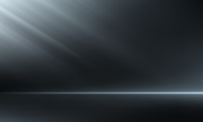 Empty stage glowing light on black background space for selling products on the website. Empty room with spotlight effect. Vector illustration