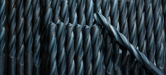 industrial background with metal drills