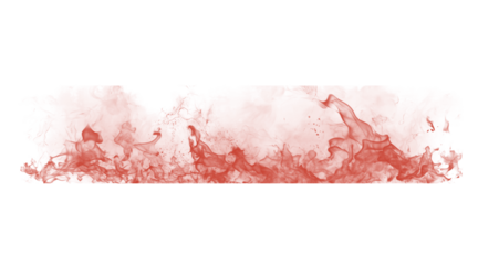 Abstract vibrant red grunge border with textured edges on a dark background, digital art element