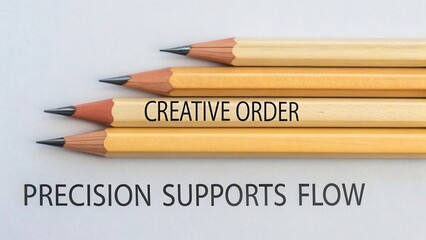 Creative Order and Precision Supports Flow with Colored Pencils Arranged Neatly on Light Background for Artistic Inspiration