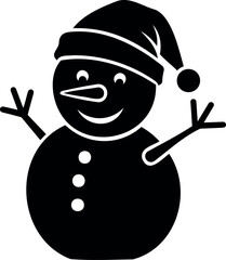 Christmas icon vector A detailed close up of a black snowflake with symmetrical branches and circular ends design element