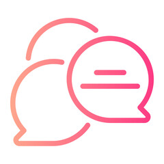 chatting gradient icon